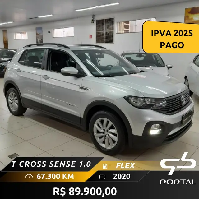 Carro Volkswagen T-Cross 2020 1.0 200 TSI Sense (Aut) (Flex) (PCD)