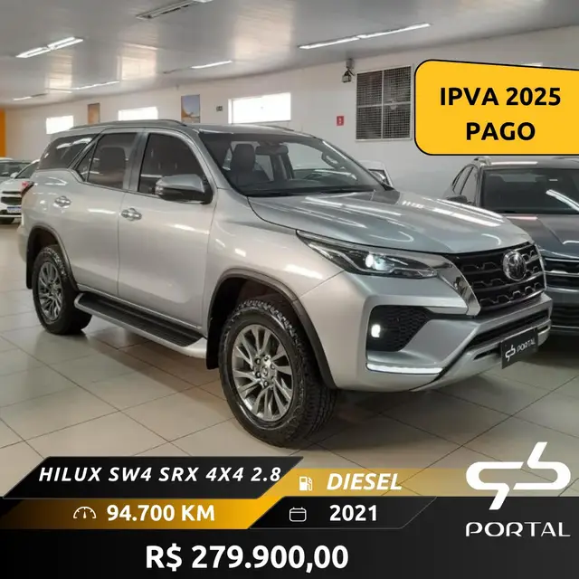 Carro Toyota SW4 2021 SRX 2.8 turbodiesel 7L 4x4 (Aut)