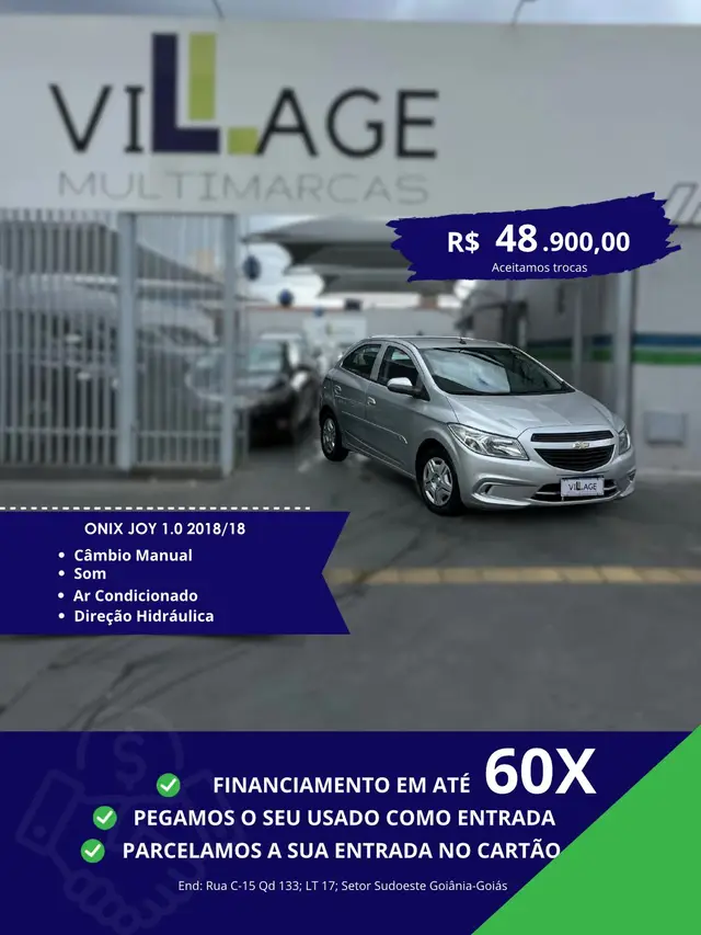 Carro Chevrolet Onix 2018 1.0 Joy SPE/4