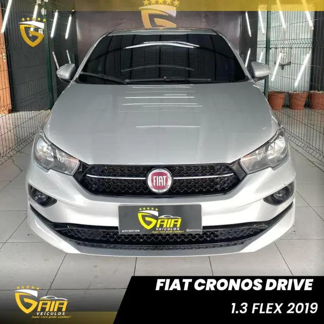 Carro Fiat Cronos 2019 1.3 Drive Firefly (Flex)
