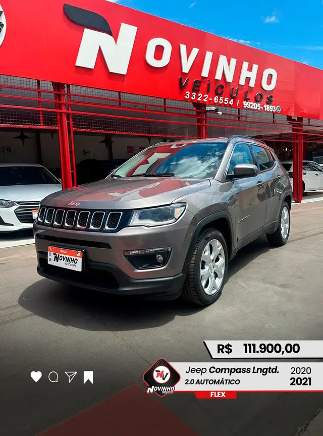 Carro Jeep Compass 2021 2.0 Longitude 4x2 (Aut) (Flex)
