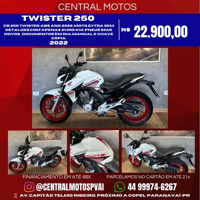 Moto Honda CB 250F Twister 2022 (CBS)