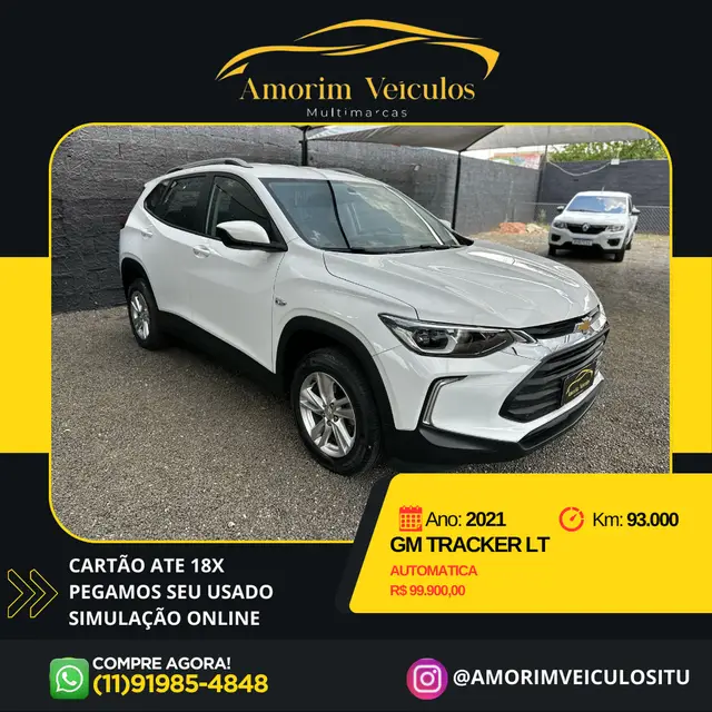 Carro Chevrolet Tracker 2021 LT 1.0 Turbo (Aut) (Flex)