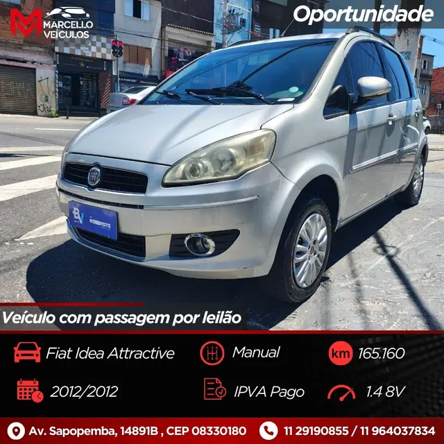 Carro Fiat Idea 2012 Attractive 1.4 8V (Flex)