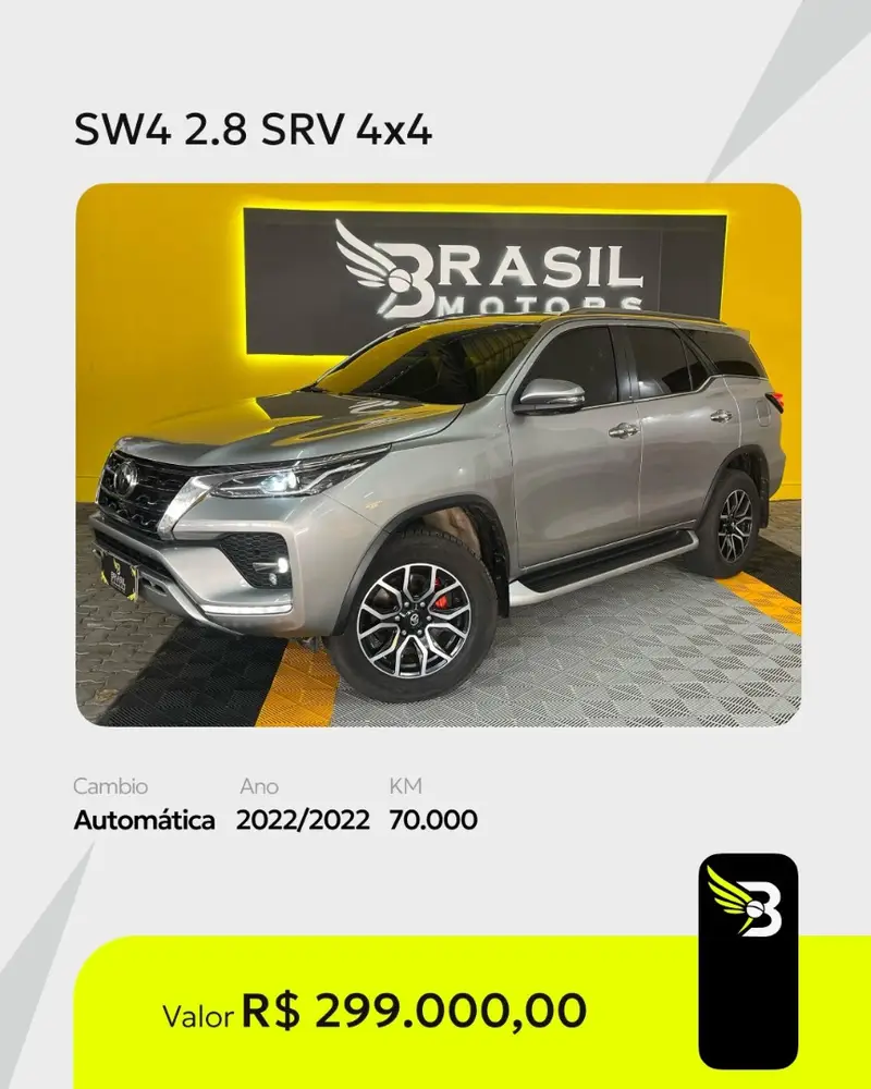 Toyota SW4 SRX 2.8 turbodiesel 5L 4x4 (Aut)