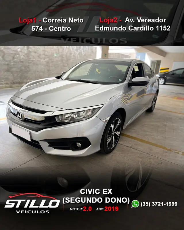 Carro Honda Civic 2019 EX 2.0 i-VTEC CVT