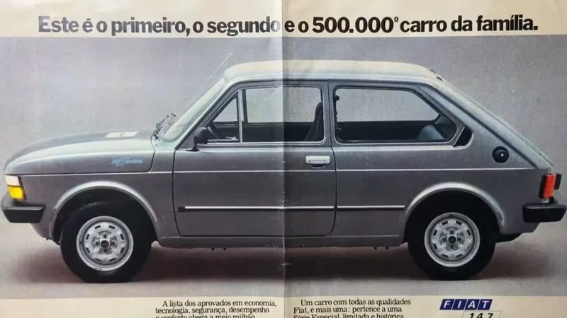 Fiat 147 S500.000 era edição que comemorou 500.000 Fiat fabricados no Brasil