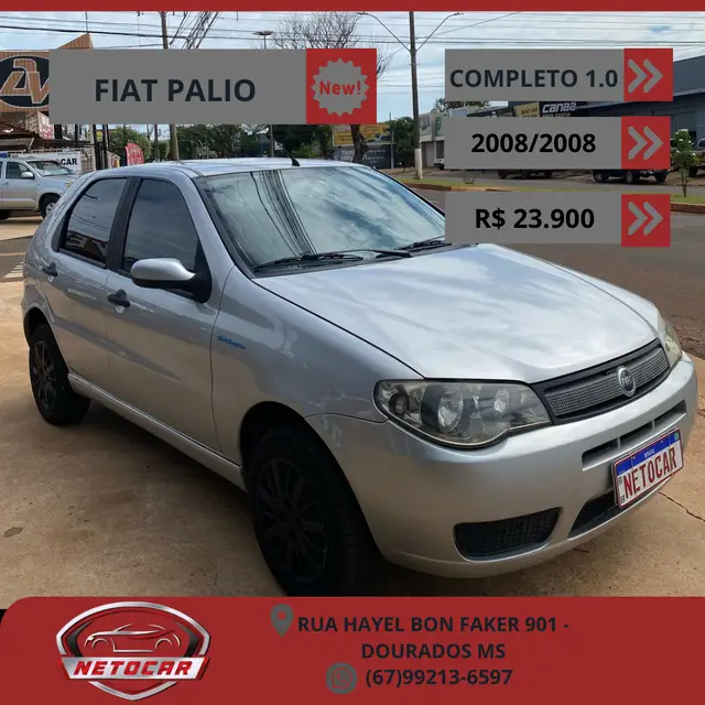 Carro Fiat Palio 2008 Fire 1.0 8V