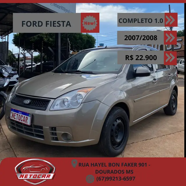 Carro Ford Fiesta Sedan 2008 First 1.0 (Flex)