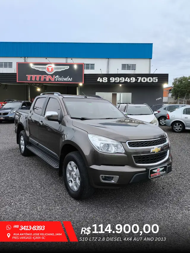 Carro Chevrolet S10 Cabine Dupla 2013 S10 2.8 CTDI LTZ 4WD (Cabine Dupla) (Aut)