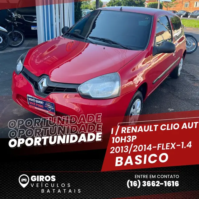 Carro Renault Clio 2014 Authentique 1.0 16V (Flex) 2p