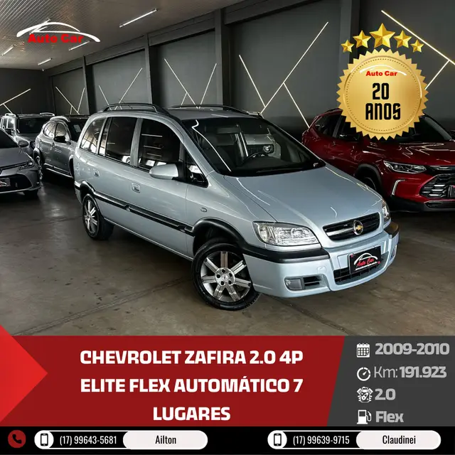 Carro Chevrolet Zafira 2010 Elite 2.0 MPFI FlexPower (Aut)