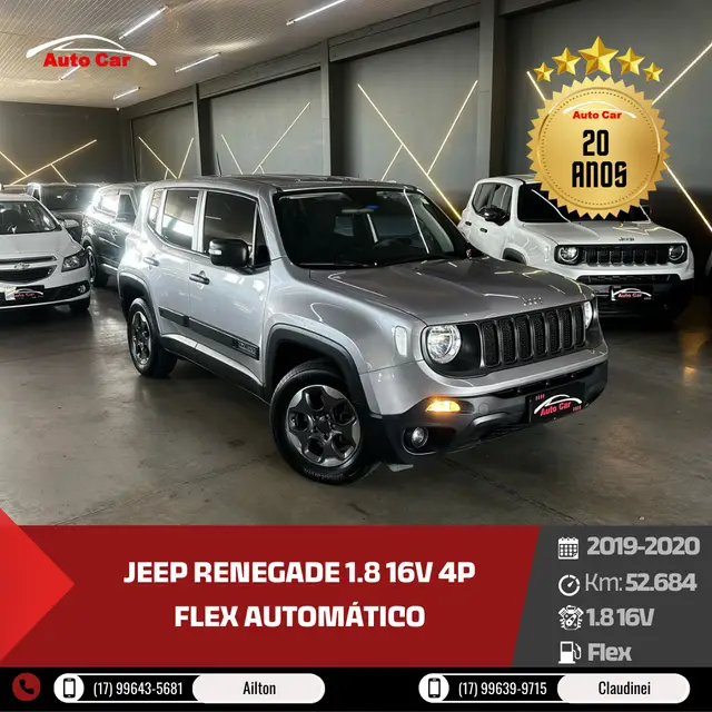 Carro Jeep Renegade 2020 1.8 4x2 (Aut) (Flex) (PCD)