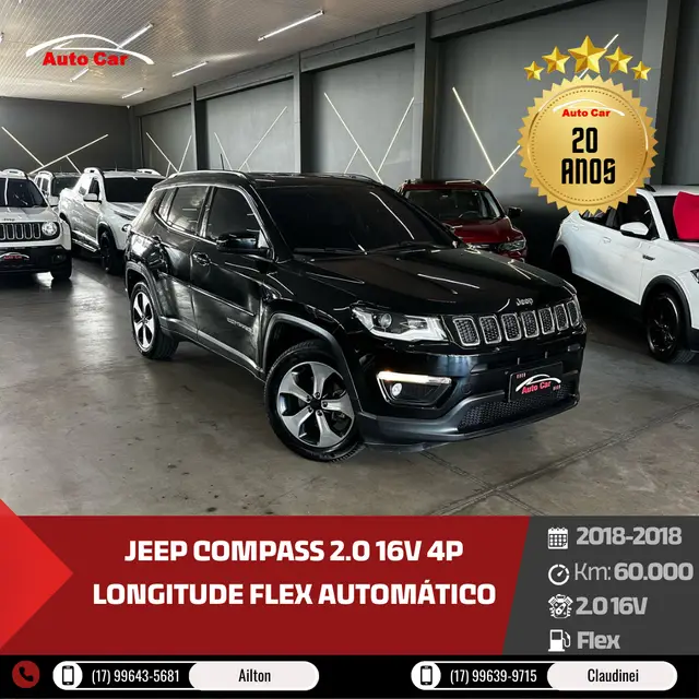Carro Jeep Compass 2018 2.0 Longitude 4x2 (Aut) (Flex)