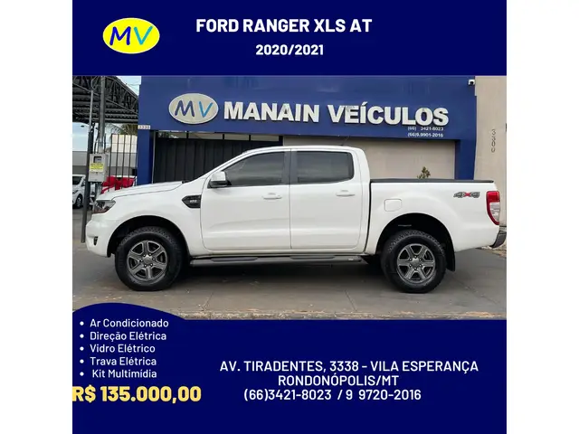 Carro Ford Ranger Cabine Dupla 2021 XLS 2.2 Turbodiesel 4x4 (Aut)