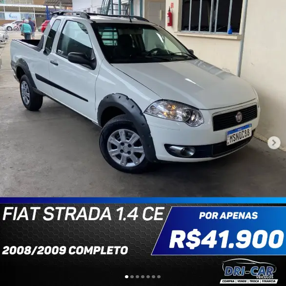 Carro Fiat Strada 2009 Trekking 1.4 (Flex) (Cabine Estendida)