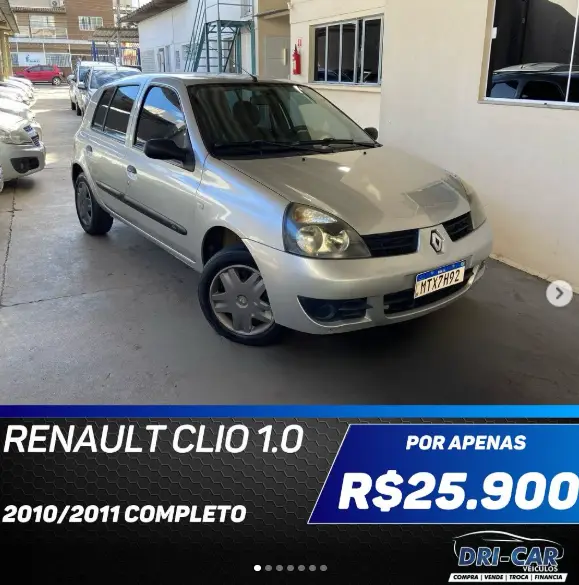 Carro Renault Clio 2011 Hi-Flex 1.0 16V 3p