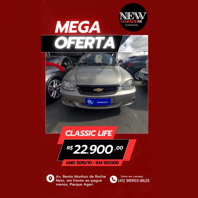 Carro Chevrolet Classic 2010 Life 1.0 VHCE (Flex)