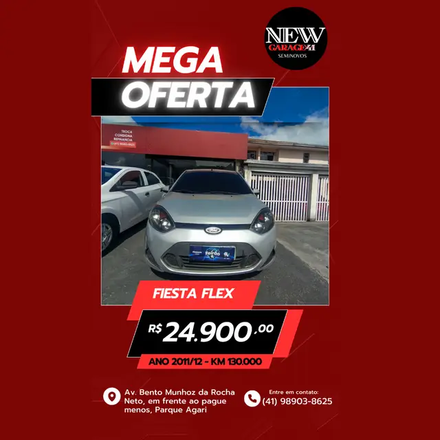 Carro Ford Fiesta Hatch 2012 1.6 (Flex)