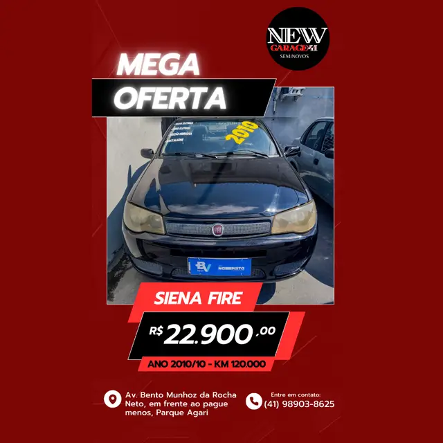 Carro Fiat Siena 2010 Fire 1.0 8V (Flex)