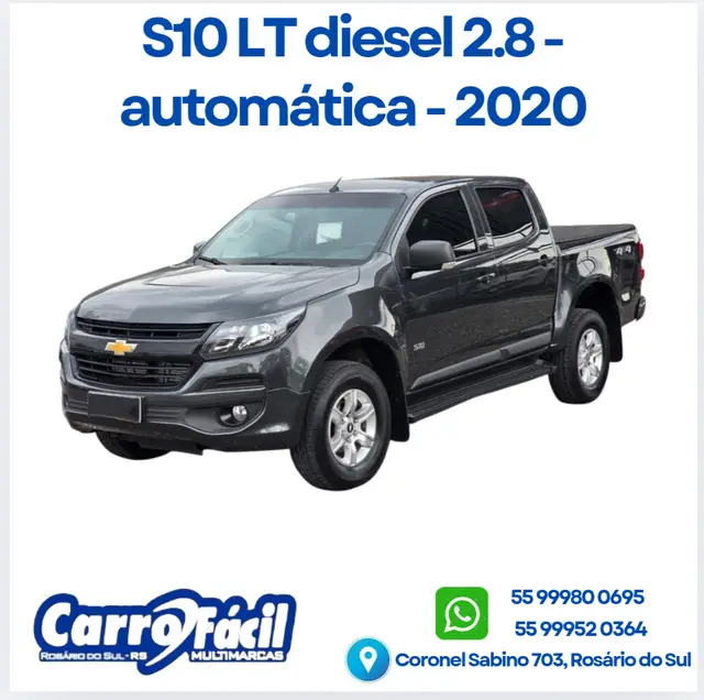 Carro Chevrolet S10 Cabine Dupla 2020 S10 2.8 CTDI LT 4WD (Cabine Dupla)