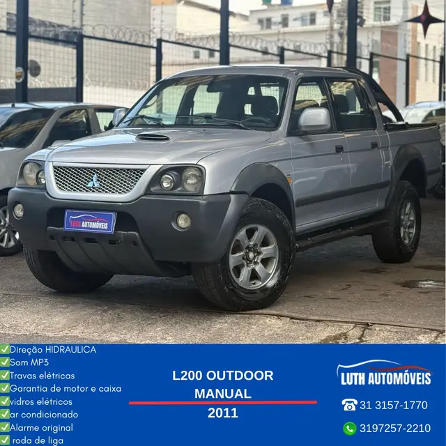 Carro Mitsubishi L200 Triton Outdoor 2011 L 200 Outdoor HPE 4x4 2.5 (cab. dupla)