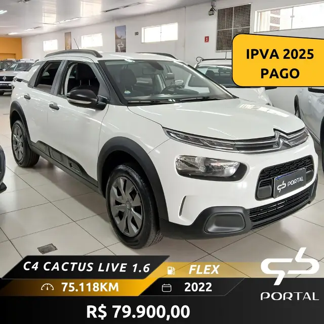 Carro Citroën C4 Cactus 2022 1.6 Live (Flex) (Aut)