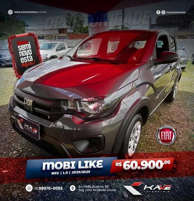 Carro Fiat Mobi 2023 Like 1.0 (Flex)