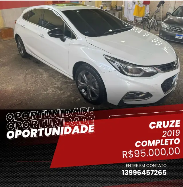 Carro Chevrolet Cruze 2019 LT 1.4 16V Ecotec auto (Flex)
