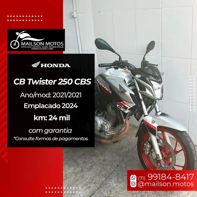 Carro Honda CB 250F Twister 2021 (CBS)