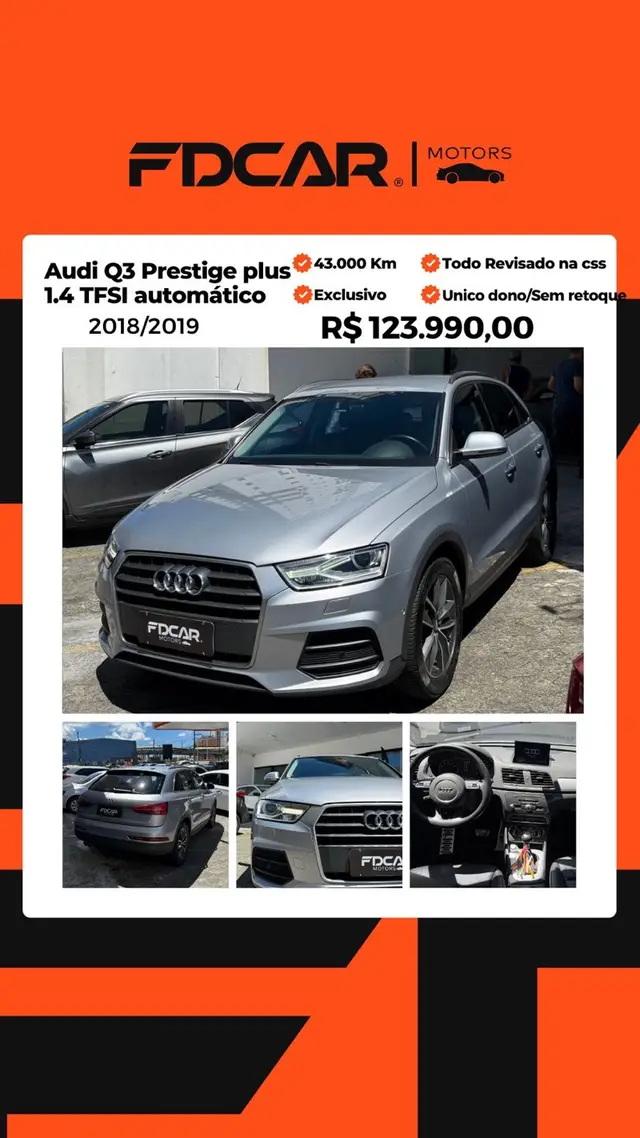Carro Audi Q3 2019 1.4 TFSI Prestige Plus S Tronic