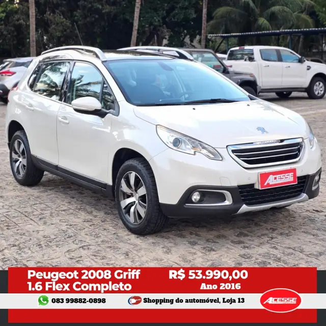 Carro Peugeot 2008 2016 Griffe 1.6 16V (Flex)