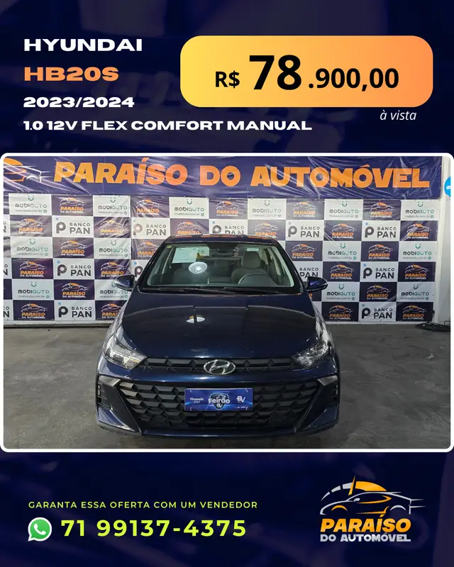 Carro Hyundai HB20S 2024 Comfort 1.0 (Flex)