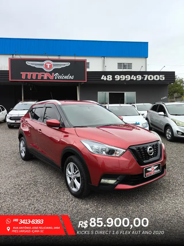 Carro Nissan Kicks 2020 S Direct 1.6