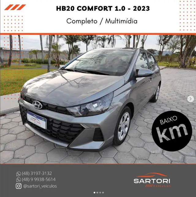 Carro Hyundai HB20 2023 Comfort 1.0 TGDI (Mec.)