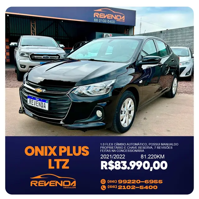 Carro Chevrolet Onix Plus 2022 1.0 LTZ Turbo (Flex)