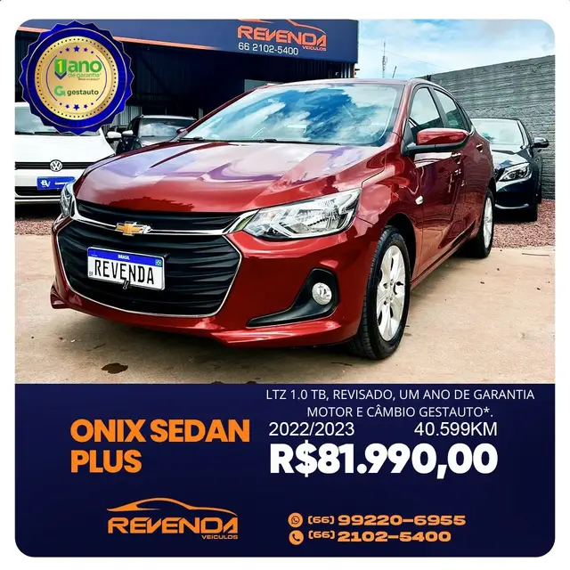 Carro Chevrolet Onix Plus 2023 LTZ 1.0 Turbo