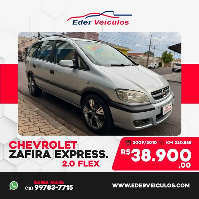Carro Chevrolet Zafira 2010 Expression 2.0 (Flex) (Aut)