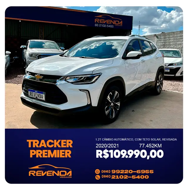 Carro Chevrolet Tracker 2021 Premier 1.2 Turbo (Aut) (Flex)