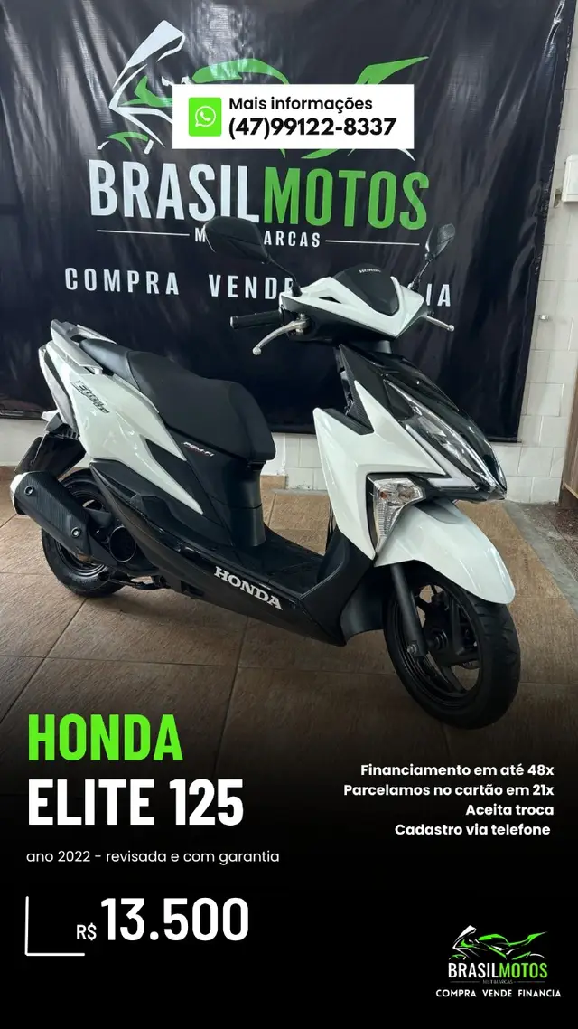 Carro Honda Elite 125 2022 CBS