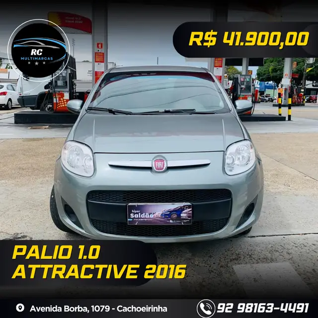 Carro Fiat Palio 2016 Attractive 1.0 Evo (Flex)