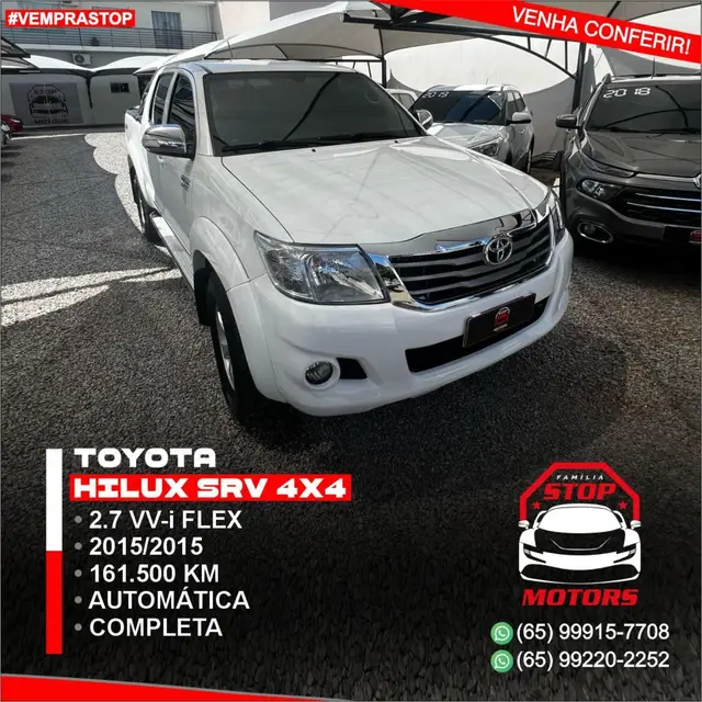Carro Toyota Hilux Cabine Dupla 2015 Hilux 2.7 SRV CD 4x4 (Flex) (Aut)