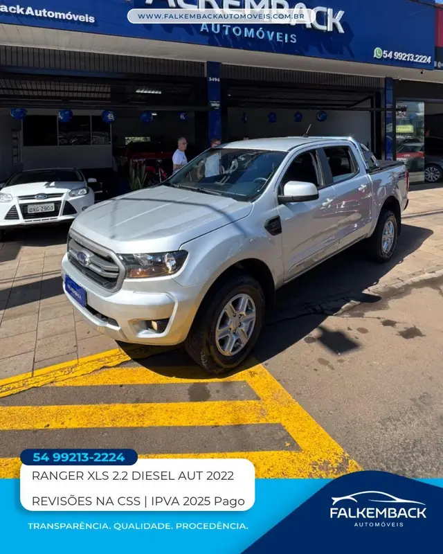 Carro Ford Ranger Cabine Dupla 2022 XLS 2.2 Turbodiesel 4x4 (Aut)