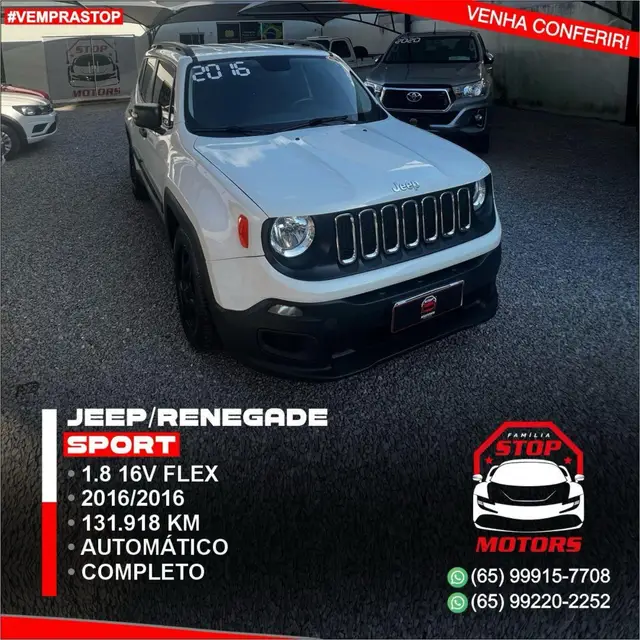 Carro Jeep Renegade 2016 1.8 4x2 (Aut) (Flex) (PCD)