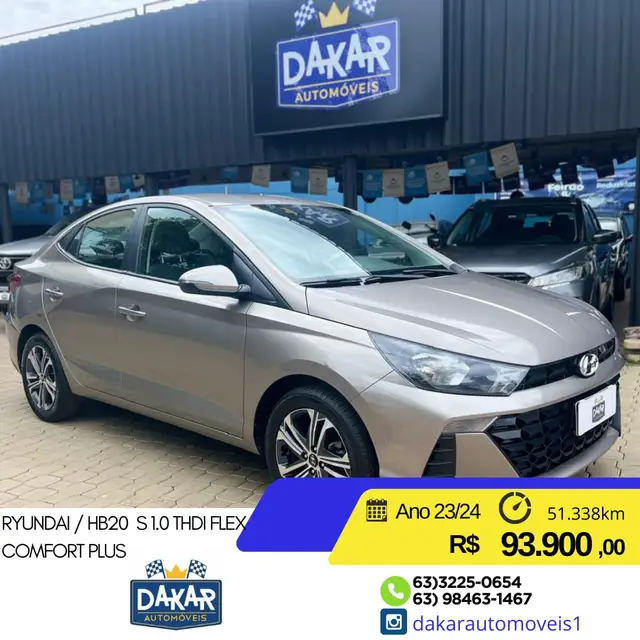 Carro Hyundai HB20S 2024 Comfort 1.0 (Flex) (Aut.)