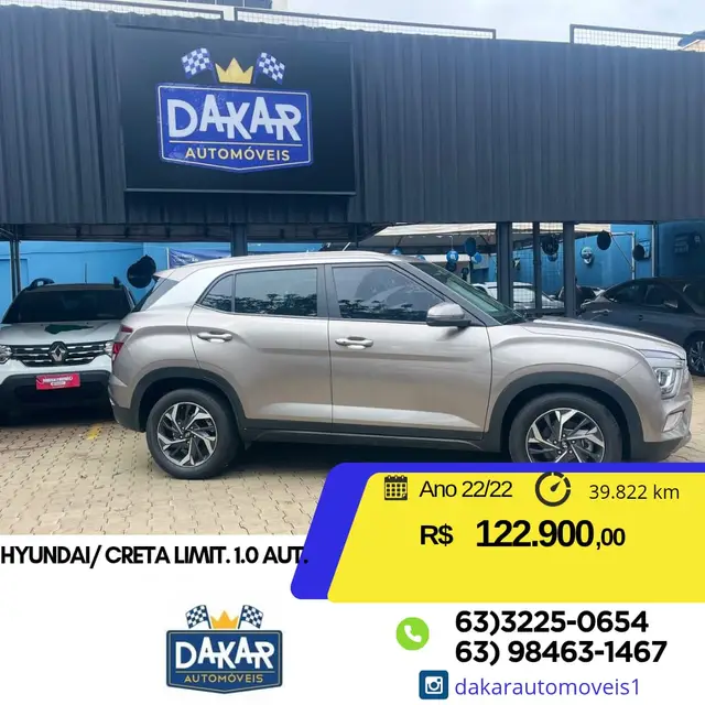 Carro Hyundai Creta 2022 Limited 1.0 Turbo (Aut) (Flex)