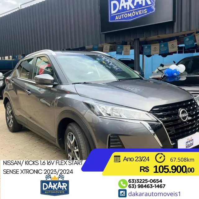Carro Nissan Kicks 2024 Sense CVT 1.6 (Flex)