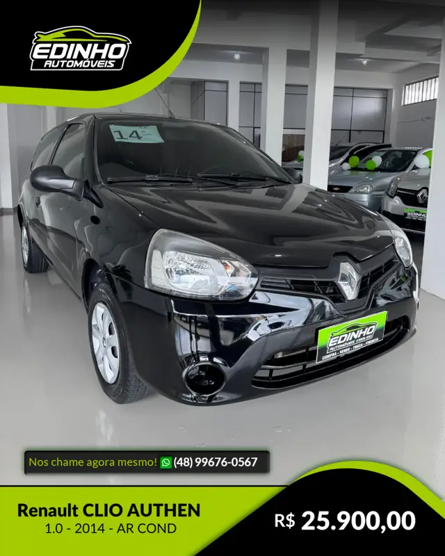 Carro Renault Clio 2014 Authentique 1.0 16V (Flex) 2p