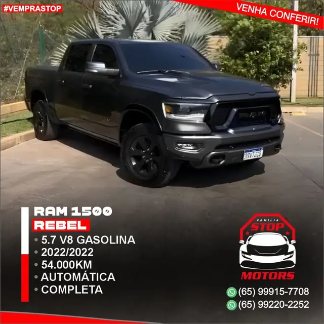 Carro RAM 1500 2022 Rebel 5.7 (Aut.)