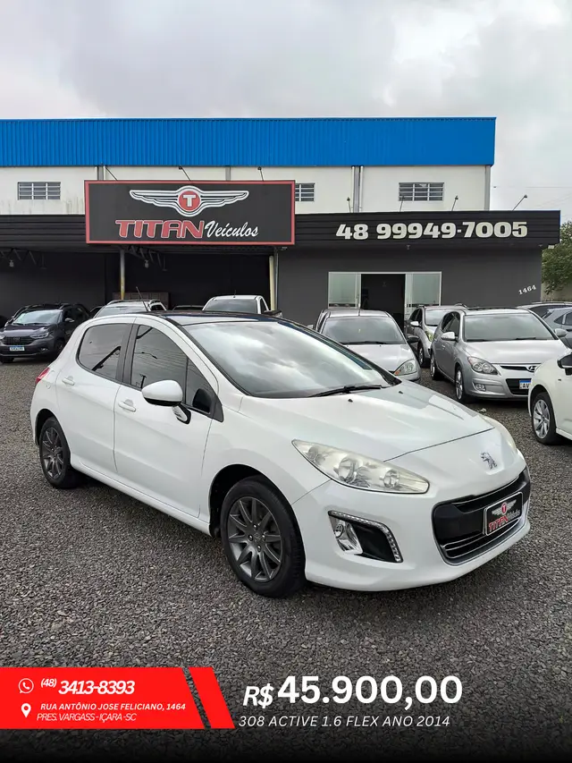 Carro Peugeot 308 2014 Active 1.6 16v (Flex)